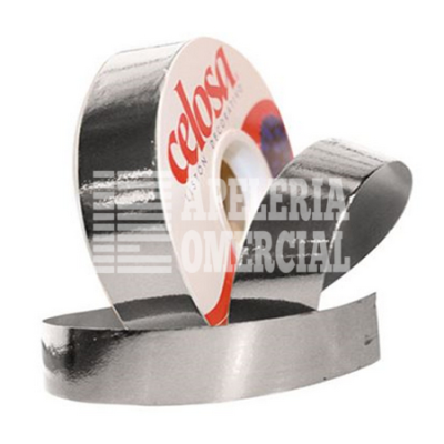 MERCERIA LISTON CELOSA METALICO LISO #5 C. PLATA